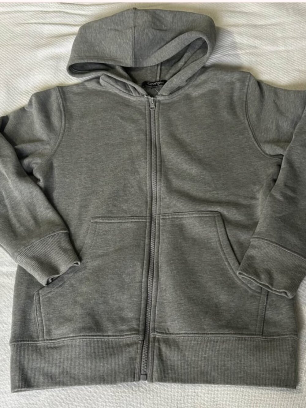 George Grey Full-Zip Hoodie Kids Size L/G 10–12